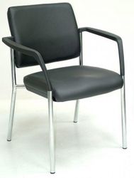 Vergaderstoel Rome Chroom Zwart